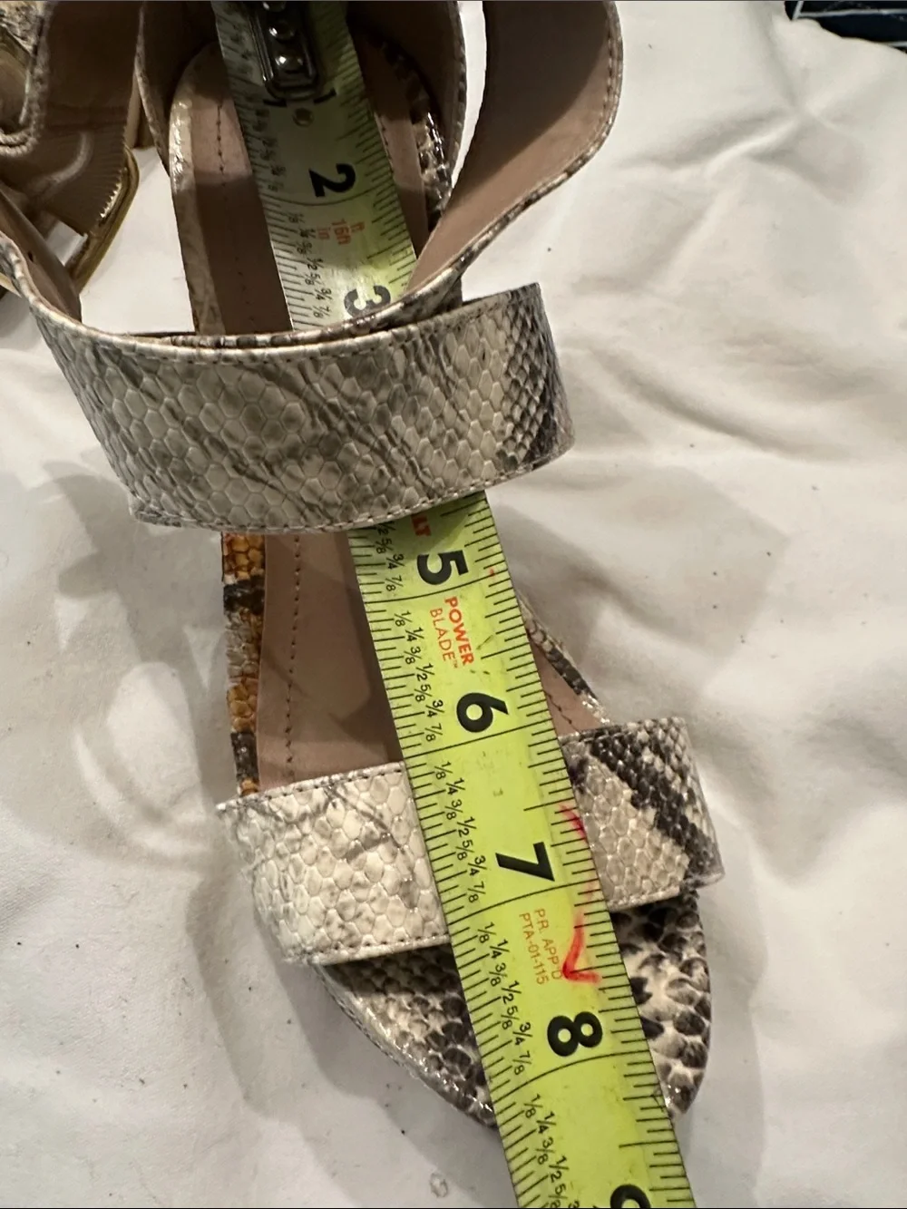 Steve Madden Beige Snake-Print Wedge Sandals